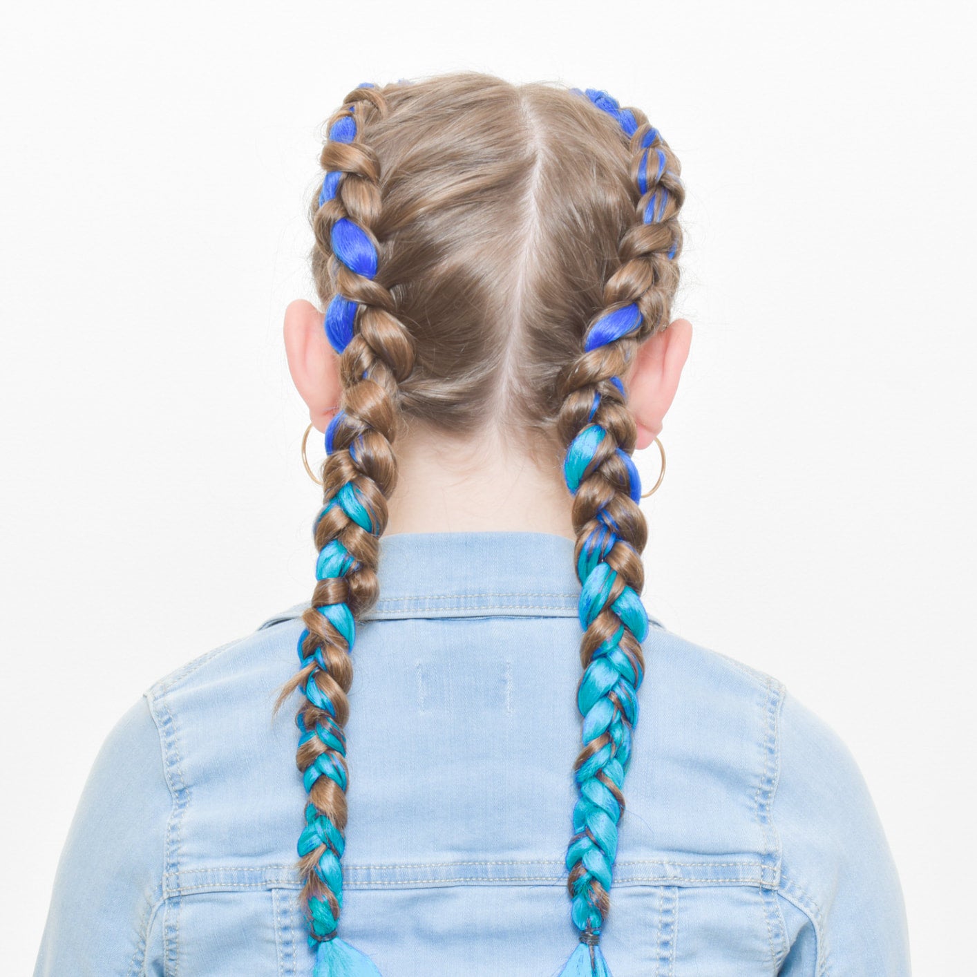 Blue Ombre Kanekalon Synthetic Braid Hair